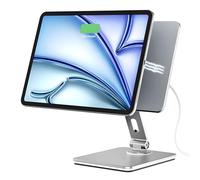HYDOOD Soporte de Carga Magnética Inalámbrica para iPad Pro/Air 11" M3/M2, Soporte de Tableta Plegable en Aleación de Aluminio, Ajustable para iPad Pro 11'' 1st/2nd/3rd/4th, Air 10.9" 4/5th