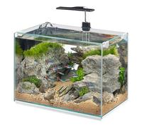 Hydor Acuario 34 litros con Lámpara LED Regulable de 3 Modos (día, Noche y Mixto), Filtro Interno Silencioso y Calentador, 40 x 25 x h 41 cm.