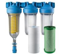 HYDRA BIG TRIO Scalemaster Filtro de agua anti-calcario para fuente ScaleArmor Filtro de agua doméstico Cloro 1"