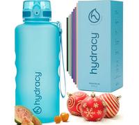 Hydracy Botella de Agua con Marcador de Tiempo - 2 L Botella de Agua Deportiva sin BPA - Botella de Gimnasio Antifugas con Funda Antitranspirante e Colador de Infusión