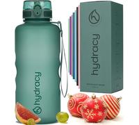 Hydracy Botella de Agua con Marcador de Tiempo - 2 L Botella de Agua Deportiva sin BPA - Botella de Gimnasio Antifugas con Funda Antitranspirante e Colador de Infusión