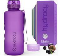 Hydracy Botella de Agua con Marcador de Tiempo - 2 L Botella de Agua Deportiva sin BPA - Botella de Gimnasio Antifugas con Funda Antitranspirante e Colador de Infusión