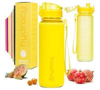 Hydracy Botella de Agua con Marcador de Tiempo - 500 mL Botella de Agua Deportiva sin BPA - Botella de Gimnasio Antifugas con Funda Antitranspirante e Colador de Infusión