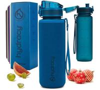 Hydracy Botella de Agua con Marcador de Tiempo - 500 mL Botella de Agua Deportiva sin BPA - Botella de Gimnasio Antifugas con Funda Antitranspirante e Colador de Infusión