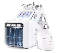 Hydrafacial - Máquina 7 en 1, limpieza profunda de poros de burbujas pequeñas y exfoliante, rejuvenecimiento de la piel, incluye máscara facial de fotones LED, terapia de luz, uso doméstico