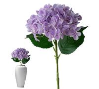 Hydrangea Artificial Flowers - Table Centerpiece Fake Bouquet, Flower Heads with Stem | Long Lasting Non Fading Washable Realistic Hydrangea Arrangement for Valentine's Day Home Decor Parrty Wedding