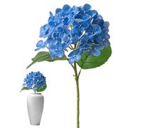 Hydrangea Artificial Flowers - Table Centerpiece Fake Bouquet, Flower Heads with Stem | Long Lasting Non Fading Washable Realistic Hydrangea Arrangement for Valentine's Day Home Decor Parrty Wedding