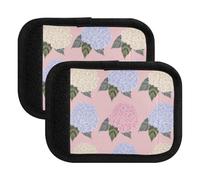 Hydrangea Flowers - Envoltura de asa de equipaje color rosa pastel y azul, agarre de poliéster suave, manos secas, Hortensias Flores Pastel Rosa Azul, one sizex4