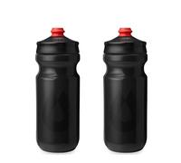 HydraPak Breakaway Surge - Botella de agua ligera para bicicleta, paquete de 2 unidades, botella exprimible de alto flujo, ciclismo y deportes (carbón, 600 ml)