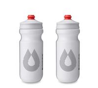 HydraPak Breakaway Surge - Botella de agua ligera para bicicleta, paquete de 2 unidades, botella exprimible de alto flujo, ciclismo y deportes (blanco, 600 ml)