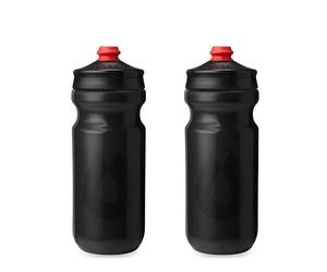 HydraPak Breakaway Surge - Botella de agua ligera para bicicleta, paquete de 2 unidades, botella exprimible de alto flujo, ciclismo y deportes (carbón, 600 ml)