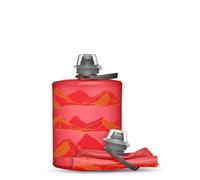 HydraPak Mountain Stow (500 ml, 17 oz) - Botella de agua extraíble - Ultralight & Packable Travel Bottle, Flexible Ski, Hike, Bike or Climb Squeeze Flask - Redwood Red