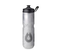 HydraPak Polar Sport - Botella de agua aislada sin BPA, botella para deportes y bicicleta con asa (blanco pulso, 700 ml)