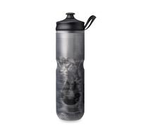 HydraPak Polar Sport - Botella de agua aislada sin BPA, botella para deportes y bicicleta con asa (negro pulso, 700 ml)