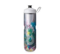 HydraPak Polar Sport - Botella de agua aislada sin BPA, botella para deportes y bicicleta con asa (Splash Multi, 700 ml)