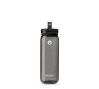 HydraPak Recon - Botella de Agua de plástico reciclada al 50%, ecológica y sin BPA, tapón de Rosca de Flujo Regular, fácil de Transportar (750 ml, Gris)