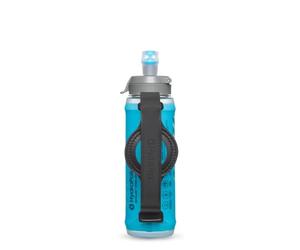 HydraPak SkyFlask 350 ml (Azul Malibú) - Petaca flexible plegable para correr - (500 ml) - Correa ajustable con tapón antisalpicaduras