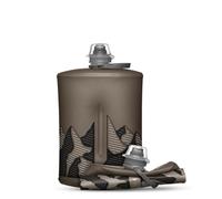 HydraPak Stow - Botella de agua plegable para mochileros (1 litro), sin BPA, ultraligera, tapa giratoria a prueba de derrames, color gris mamut