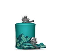 HydraPak Stow - Botella plegable (500 ml, azul glaciar) | Ultraligera, antigoteo, alto flujo, resistente a la abrasión, para senderismo, camping, mochila, esquí y bicicleta