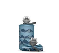 HydraPak Stow Moutains (350 ml) - Azul Tahoe - Botella de agua plegable - Botella de viaje ultraligera y plegable, botella flexible para esquí, senderismo, ciclismo o escalada