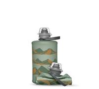 HydraPak Stow Moutains (350 ml) - Verde Sutro - Botella de agua plegable - Botella de viaje ultraligera y plegable, botella flexible para esquí, senderismo, ciclismo o escalada