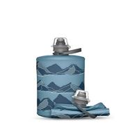 HydraPak Stow Moutains (500 ml) - Azul Tahoe - Botella de agua plegable - Botella de viaje ultraligera y plegable, botella flexible para esquí, senderismo, ciclismo o escalada