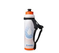 HydraPak Tempo Pro - Botella de mano para correr de 525 ml para entrenamiento e hidratación de día de carrera con correa extraíble (525 ml), color blanco