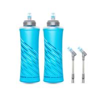 Hydrapak UltraFlask Speed - Paquete de 2 botellas de agua plegables para chalecos de hidratación y paquetes de correr con tapa fácil de abrir (600 ml/20 onzas), color azul Malibu