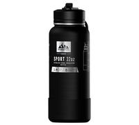 Hydrapeak Botella de agua deportiva de 32 onzas con tapa con popote, a prueba de fugas y derrames, mantiene las bebidas frías durante 24 horas y el calor durante 12 horas, acero inoxidable de alta