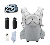 Hydration Backpack with 2L Water Bladder - Lightweight Pack For Running, Hiking, Cycling, Climbing | Comfortable & Adjustable Fit | Leakproof Reservoir | Outdoor Sports Gear For Men Women Kids