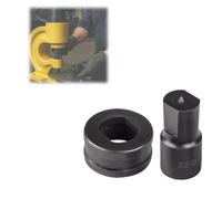 Hydraulic Hole Punch Die Set - Compatible with CH-70 Machine, Hydraulic Round Punch Die for Steel Sheet Copper Plate Aluminum Plate (Slotted hole,22mm)