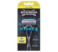 Wilkinson Sword Hydro 5 Maquinillas para hombre, hidratantes, cuchillas con revestimiento de carbono, mango de maquinilla con 2 recambios de cuchilla