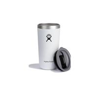 Hydro Flask - All Around Tumbler Press-In Lid 355 ml (12 oz) | Acero inoxidable aislado - Resistente a salpicaduras y fugas, compatible con portavasos - Frío 24 h y calor 12 h - White