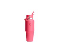 HYDRO FLASK Botella de agua 32oz Wide Mouth Travel Bottle with Flex Straw Cap rosa