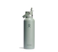 Hydro Flask Botella de Agua 621 ml 21 oz - Acero Inoxidable con Aislamiento al Vacío y Tapa de Pajita Flexible - Standard Mouth - Agave, 621ml (21oz)