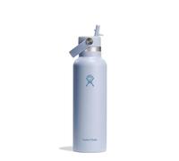 Hydro Flask Botella de Agua 621 ml 21 oz - Acero Inoxidable con Aislamiento al Vacío y Tapa de Pajita Flexible - Standard Mouth - Surf, 621ml (21oz)