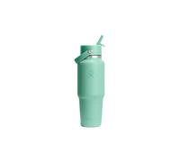 HYDRO FLASK Botella de agua de 32 oz de boca ancha para viaje con tapa de pajita flexible menta