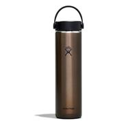 Hydro Flask - Botella de agua ligera de 710 ml, serie Trail, botella de agua reutilizable de acero inoxidable aislada al vacío con tapa flexible a prueba de fugas, boca ancha, obsidiana