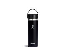 Hydro Flask Botella boca ancha – Tapa Flex Slip, aislamiento al vacío, 590 ml, negro