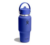 Hydro Flask Hydration Travel Bottle Flex Straw Cap Botella para beber 710 ml azul