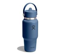 Hydro Flask - Wide Flex Straw Travel Bottle 710 ml (24 oz) - A prueba de fugas, aislado, compatible con portavasos - Mantiene bebidas frías 24 h - Tapa Flex con popote - Harbor Blue