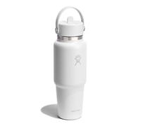 Hydro Flask Hydration Travel Bottle Flex Straw Cap Botella para beber 945 ml blanco