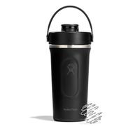 Hydro Flask-Insulated Stainless Steel Shaker Bottle 710 ml (24 oz)-Pico abatible antigoteo-Para batidos de proteínas y suplementos-Bola batidora-Mantiene las bebidas frías por 24 horas-Black