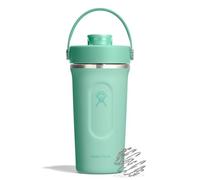 Hydro Flask-Insulated Stainless Steel Shaker Bottle 710 ml (24 oz)-Pico abatible antigoteo-Para batidos de proteínas y suplementos-Bola batidora-Mantiene las bebidas frías por 24 horas-Mermaid Green
