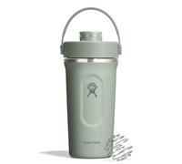 Hydro Flask-Insulated Stainless Steel Shaker Bottle 710ml (24oz)-Pico abatible antigoteo-Para batidos de proteínas y suplementos-Bola batidora-Mantiene las bebidas frías por 24 horas-Agave