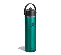 HYDRO FLASK Botella de agua con tapa de pajita flexible ligera de 710 ml aislada verde oscuro