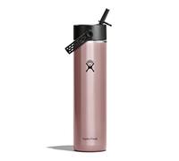 Hydro Flask - Lightweight Wide Flex Straw Cap Bottle 710 ml (24 oz) - Acero inoxidable, a prueba de fugas con correa - Aislado, 24 h frío - Quartz