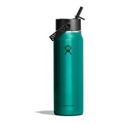 Hydro Flask - Lightweight Wide Flex Straw Cap Bottle 946 ml (32oz) - Acero inoxidable, a prueba de fugas con correa - Aislado, 24 h frío - Emerald Green