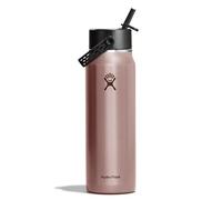 Hydro Flask - Lightweight Wide Flex Straw Cap Bottle 946 ml (32oz) - Acero inoxidable, a prueba de fugas con correa - Aislado, 24 h frío - Apto para lavavajillas - Quartz