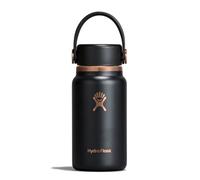 Hydro Flask - Micro Hydro 200 ml (6.7 oz) - Mini frasco aislado y a prueba de fugas con correa de clip - Mantiene frío o caliente hasta 7 h - Compacto y duradero - Black